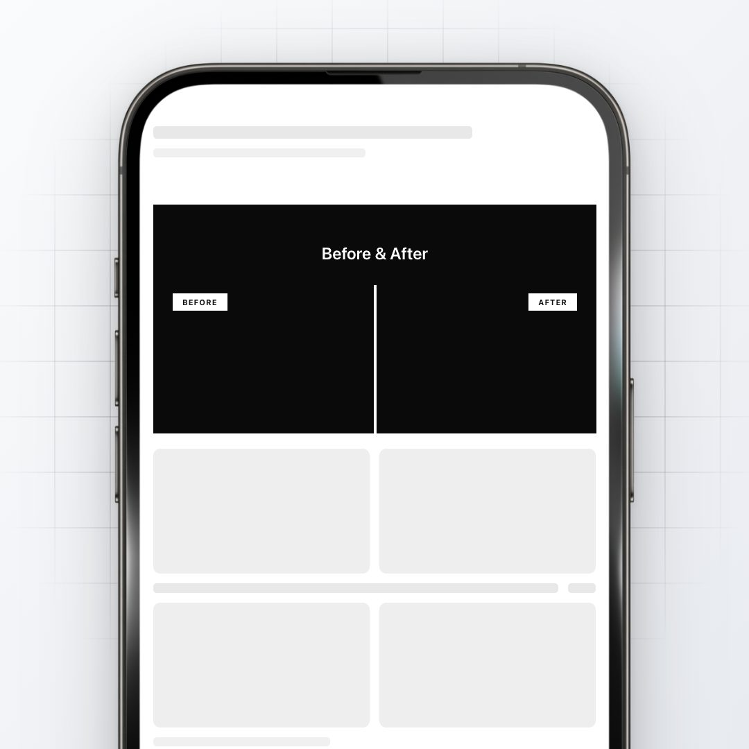 Before/After Slider Pro section preview