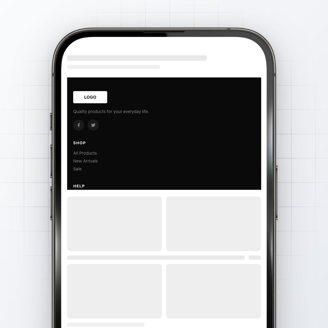 Footer Modern section preview